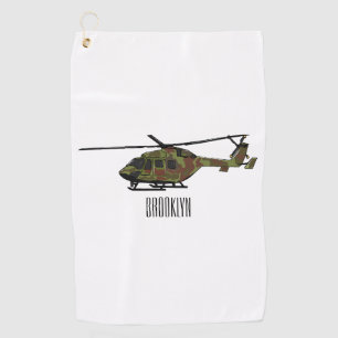 Toalla De Golf Ilustracion personalizado de helicópteros del ejér