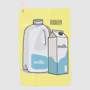 Toalla De Golf Ilustracion personalizado de leche