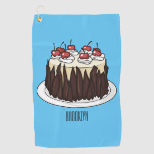 Toalla De Golf Ilustracion personalizado de pasteles de la Selva
