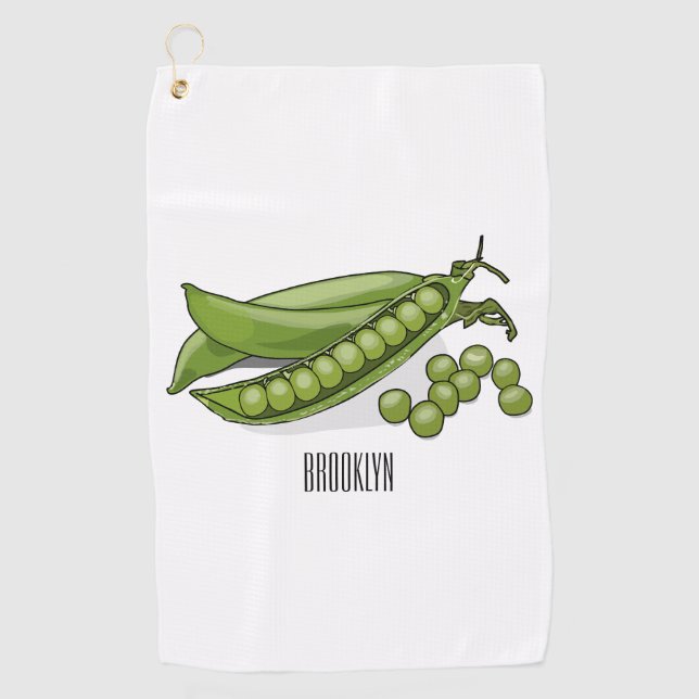 Toalla De Golf Ilustracion personalizado de Pea (Anverso)