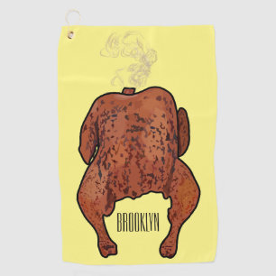 Toalla De Golf Ilustracion personalizado de pollo asado