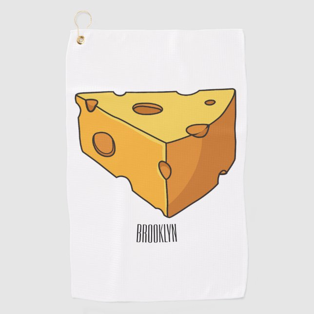 Toalla De Golf Ilustracion personalizado de queso (Anverso)