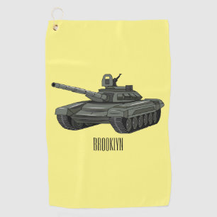 Toalla De Golf Ilustracion personalizado de tanques