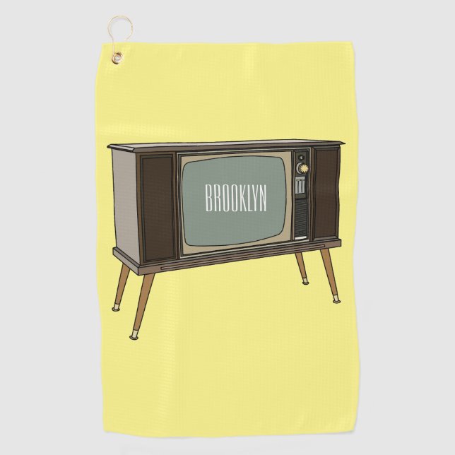 Toalla De Golf Ilustracion personalizado de televisión (Anverso)