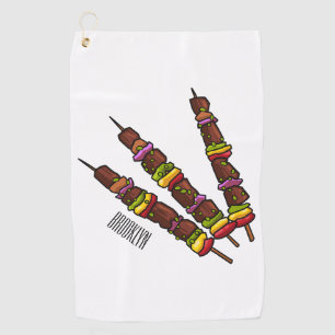 Toalla De Golf Ilustracion personalizado kebab o kabob