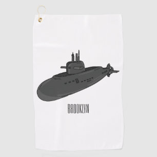 Toalla De Golf Ilustracion personalizado submarino