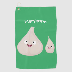 Toalla De Golf Ilustracion vegetal de personalizado de ajo dulce
