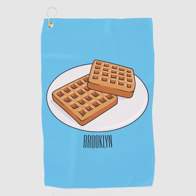 Toalla De Golf Ilustracion Waffle personalizado (Anverso)