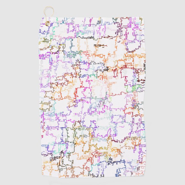 Toalla De Golf Imitación de líneas de dibujo de mano (Anverso)