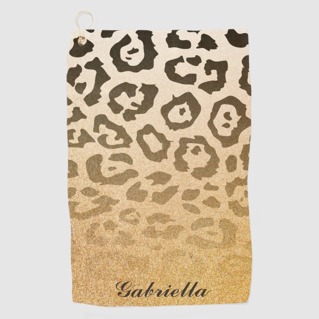Toalla De Golf Impresión Cute Leopard (Anverso)