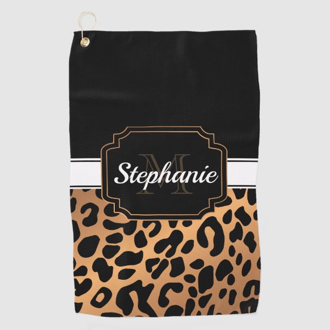 Toalla De Golf Impresión de leopardo mate (Anverso)