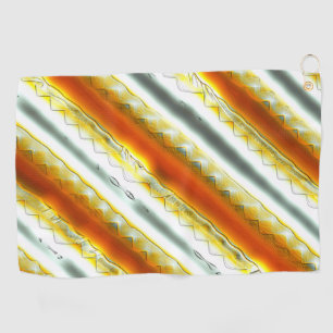 Toalla De Golf Indignantes rayas abstractas en naranja y gris