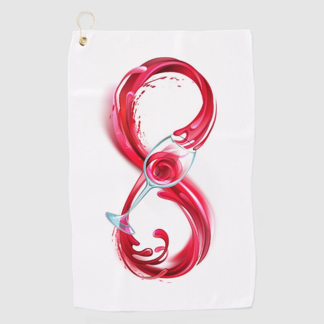 Toalla De Golf Infinito con vino Rojo (Anverso)