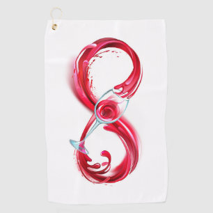 Toalla De Golf Infinito con vino Rojo