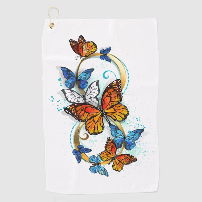 Toalla De Golf Infinity of Monarch Butterflies (Anverso)