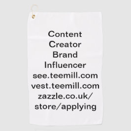 Toalla De Golf influyente