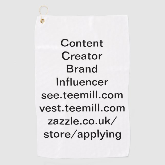 Toalla De Golf influyente (Anverso)