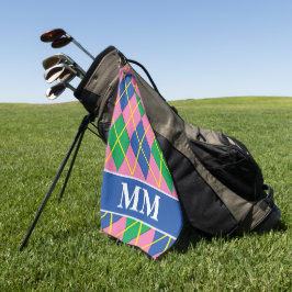 Toalla De Golf Inicial de monograma elegante