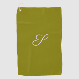 Toalla De Golf Inicial de monograma minimalista verde salvia