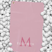 Inicial del nombre de monograma elegante rosa