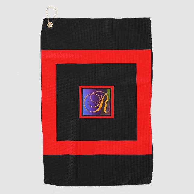 TOALLA DE GOLF INICIAL R MONOGRAM (Anverso)