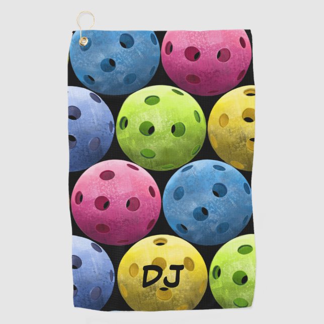 Toalla De Golf Iniciales de albóndigas grandes (Anverso)
