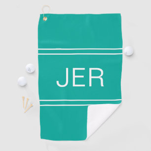 Toalla De Golf Iniciales Monogramadas Estilo Golfista Deportivo T