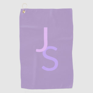 Toalla De Golf Iniciales monogramadas modernas superpuestas   Mor
