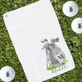 Toalla De Golf Initial Name Monogram