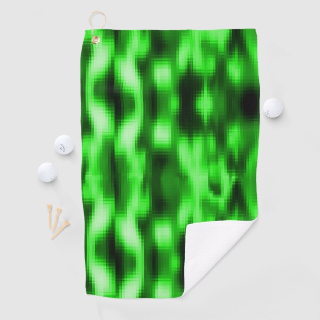 Toalla De Golf insertos de vidrio de estilo verde y negro manchad (In situ)