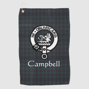 Toalla De Golf Insignia Escudo Campbell y Tartán escoceses