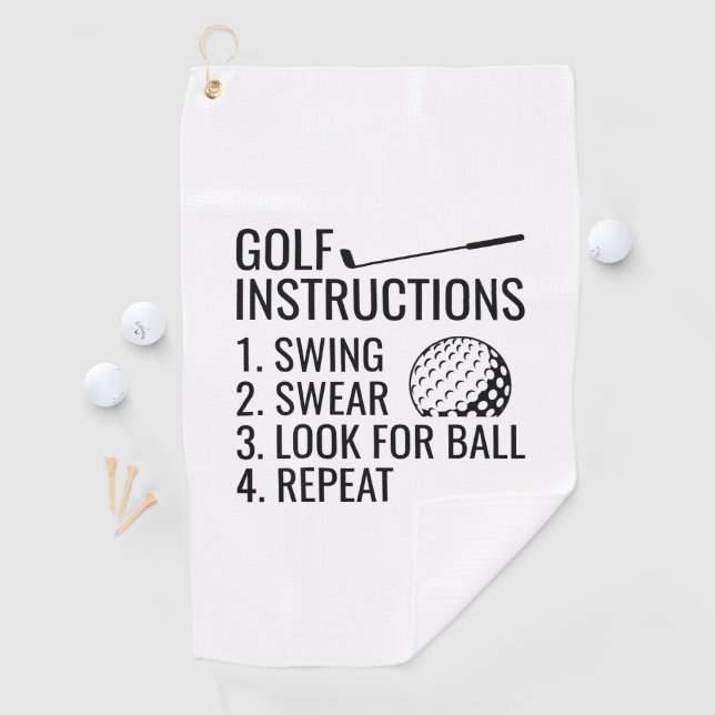 Toalla De Golf Instrucciones de golf (In situ)