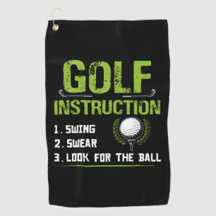 Toalla De Golf Instrucciones divertidas de golf