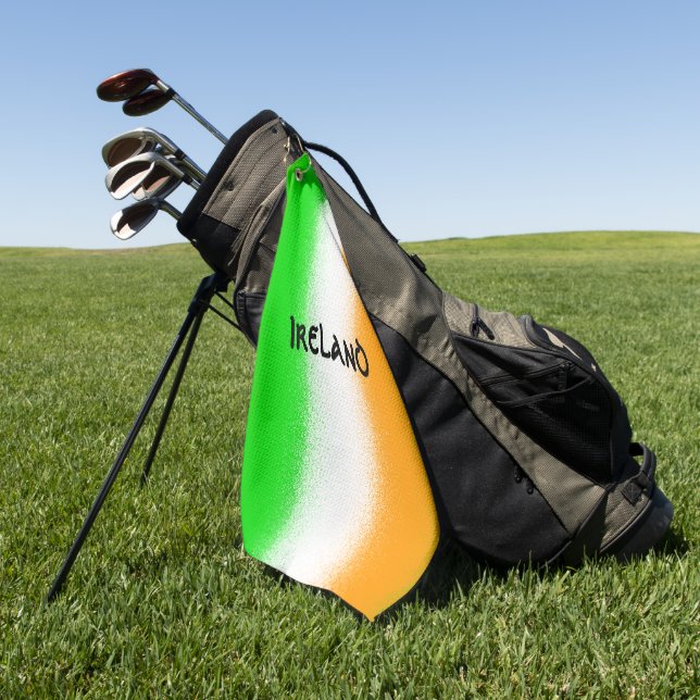 Toalla De Golf Irlanda verde - Blanco - Naranja Banda irlandesa (Verde)
