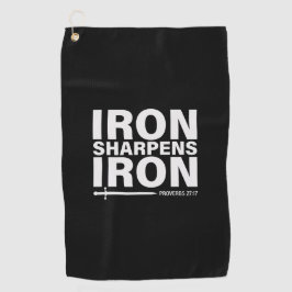 Toalla De Golf Iron Sharpens Iron Black