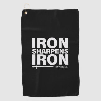 Toalla De Golf Iron Sharpens Iron Black