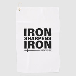 Toalla De Golf Iron Sharpens Iron White