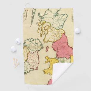 Toalla De Golf Islas llanas de Británicos del mapa