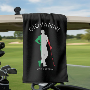 Toalla De Golf Italia Viva l'Italia Bandera Italiana Male Golfer 