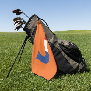 Toalla De Golf J Monograma colocado sobre la bandera de la LND en
