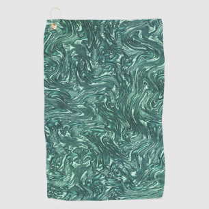 Toalla De Golf Jade texturizado y tonos verdes de cisne