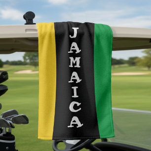 Toalla De Golf Jamaica colorea oro verde negro jamaiquino