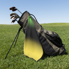 Toalla De Golf Jamaica Colores Gradiente Ombre Verde Oro y Negro