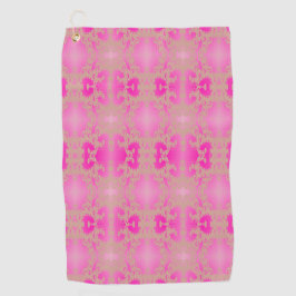 Toalla De Golf Jardín de fucsias: estampado floral rosa y verde s