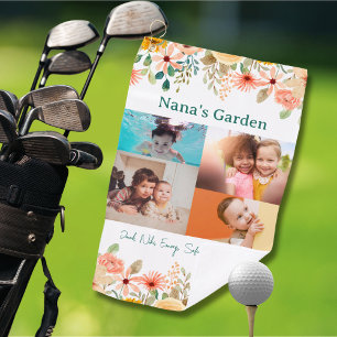 Toalla De Golf Jardín de la abuela de la Collage de fotos persona