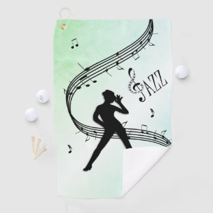 Toalla De Golf Jazz Dance Green Music