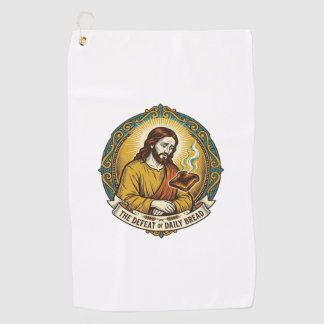 Toalla De Golf Jesús Derrotado Fumando Tostada Quemada Desayuno C