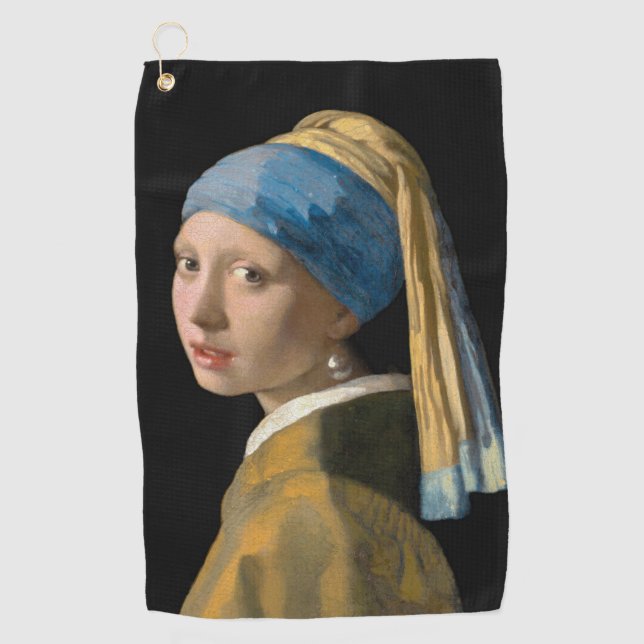 Toalla De Golf Johannes Vermeer, Chica de Pearl Earring (Anverso)