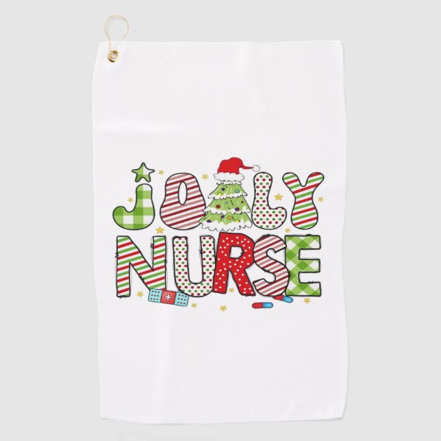 Toalla De Golf Jolly Nurse, camiseta clásica de Halloween (Anverso)