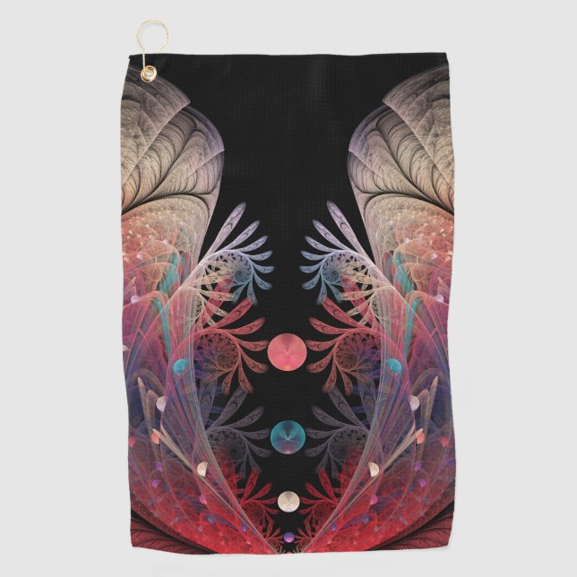 Toalla De Golf Jonglage Resumen arte fractal moderno de fantasía (Anverso)